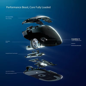 Mouse da Gaming Wireless MCHOSE A7 V2 Pro, Connessione Tri-Mode, 59 Grammi, Sensore PAW3395 26K DPI, Cablato 8K/Wireless 1K Polling, per Destrorsi - Product Image 2