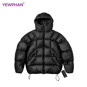 Piumino Personalizzato <span class=keywords><strong>Nero</strong></span> da <span class=keywords><strong>Uomo</strong></span> Imbottito e Trapuntato Giacca Invernale - Product Image 1