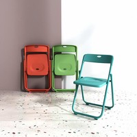 Chaise en plastique moderne pour adultes, chaises pliantes légères en plastique, tables, café, cantine, chaise de salle à manger