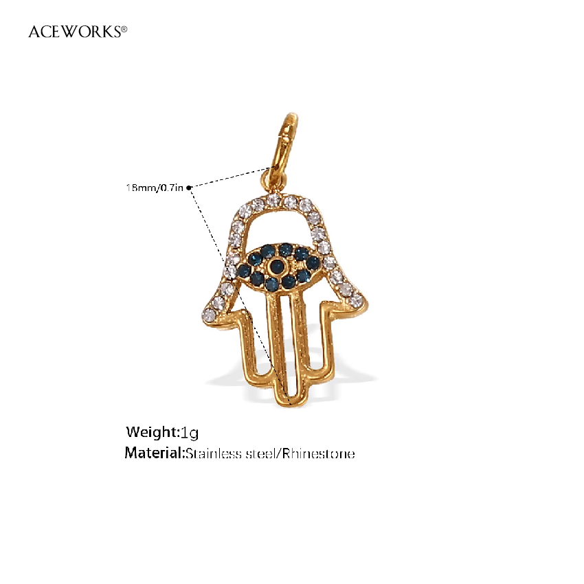 Hamsa en filigrane pavé Halo