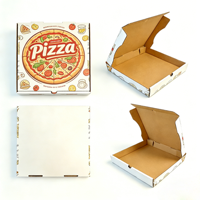 Boîtes à pizza jetables en carton ondulé kraft écologiques et recyclables SP4581 pour commande en gros, de 8 à 20 pouces, pour service de livraison de repas