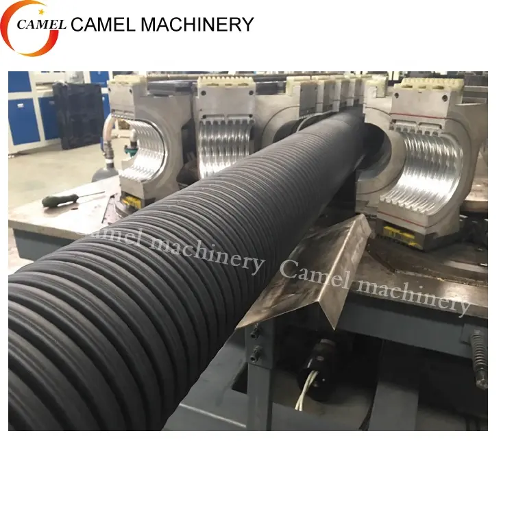 Double Layer Corrugated Pipe Make Machine Production Line PE PP Plastic PVC wave Pipe Extrusion line