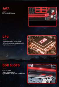 เมนบอร์ด Aliiphone X99 สำหรับขายส่ง เมนบอร์ดเซิร์ฟเวอร์พีซี รองรับ 4xDDR4 รองรับซีพียู Core I7 V3/v4 เมนบอร์ด X99 Aliiphone X99 - Product Image 6