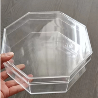 Boîte en plastique octogonale de 16 cm pour dattes et noix, 500 g