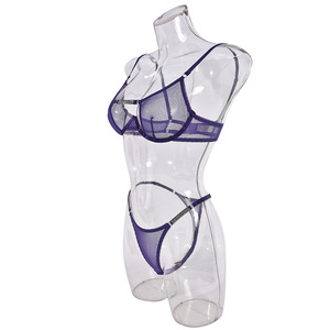 Lencería Sexy caliente para mujer, Conjunto de sujetador Sexy de cuero de lujo erótico caliente, picardías morado, lencería Sexy, Tanga para mujer - Product Image 4