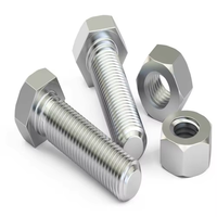 Продажа K400 UNC UNF шестигранный болт в 1/2 "3/4" 5/8 "1" размеров оцинкованная отделка для обработки воды для здравоохранения