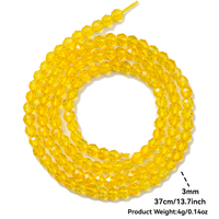 Vente en gros de perles de verre à facettes en cristal de 3mm perles de verre minuscules à facettes Rondelle de perles d'espacement en verre à facettes pour la fabrication de bijoux