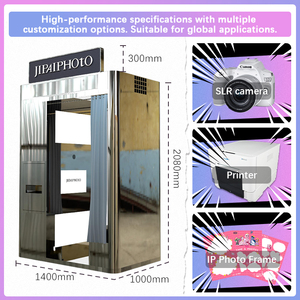 Cabina Fotografica Self-Service All-in-One in Acciaio Inox Personalizzata JIPAI <span class=keywords><strong>con</strong></span> <span class=keywords><strong>Foto</strong></span> Selfie Stampabili - Product Image 3