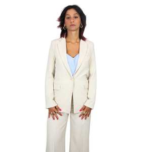 Chaqueta beige para mujer 53538607 Blazer ligero para uso casual - Product Image 2