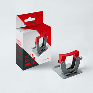 カスタムホームオーガナイザー壁マウントほうきとモップホルダープラスチッククリーニングツールラック - Product Image 2