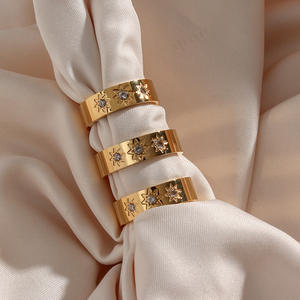 แหวนแฟชั่นสไตล์โบฮีเมียนชุบทอง18K สำหรับผู้หญิงหรูหราพิเศษสำหรับผู้หญิง - Product Image 3