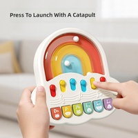 Clavier électronique d'éveil musical pour enfants : Jouet éducatif musical rempli de billes pour l'heure du coucher, Piano à billes arc-en-ciel