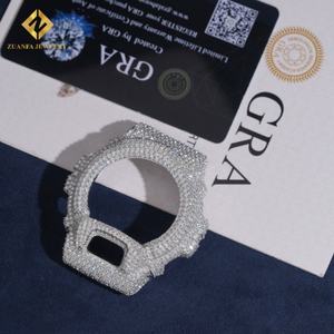 Montre à lunette en moissanite VVS1, style hip-hop, bijoux avec certificat GRA, design glacé, argent 925, test de diamant réussi - Product Image 2