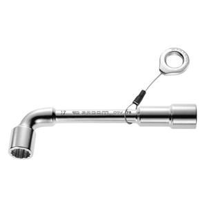 FACOM - 76.24SLS 76.SLS Forged metric size and inch size <b>12</b> x 6 <b>point</b> angled open <b>socket</b> wrenches SLS TETHERED TOOLS - Product Image 1