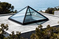 Fenêtre dôme panoramique automatique à ouverture par le haut en aluminium et verre trempé, insonorisée, à haute efficacité énergétique et anti-chaleur, design moderne et personnalisé