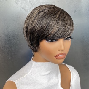 วิกผมสั้นตรงแบบพิกซี่คัท ไม่มีหน้าม้า ไม่มีเชือกผูก ขายส่ง - Product Image 2