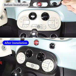 Cadre <span class=keywords><strong>de</strong></span> garniture <span class=keywords><strong>de</strong></span> commutateur <span class=keywords><strong>de</strong></span> réglage <span class=keywords><strong>de</strong></span> climatiseur <span class=keywords><strong>de</strong></span> console centrale <span class=keywords><strong>de</strong></span> fibre <span class=keywords><strong>de</strong></span> carbone véritable pour <span class=keywords><strong>Fiat</strong></span> <span class=keywords><strong>500</strong></span> 2021-2023 accessoires d'intérieur <span class=keywords><strong>de</strong></span> voiture - Product Image 2