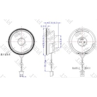 2 pouces rond 50MM IP67 résistant à la chaleur 8 Ohm 3W Full Range Driver High Fidelity PEI Multimedia Speaker Component for Smart Home