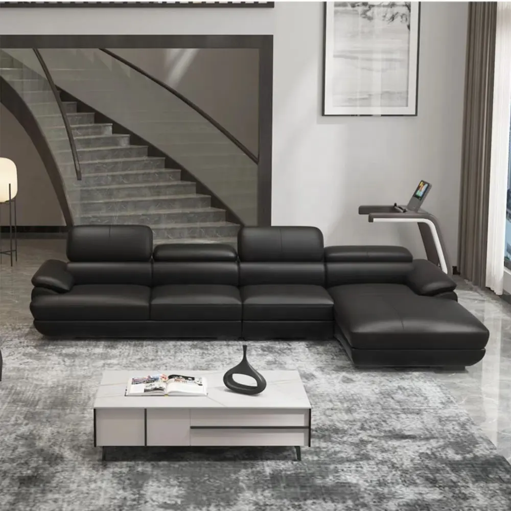 Italian Design Home Furniture Simple Luxury Design Living Room Furniture Leather Set Of Sofa