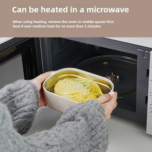 New PP + 304 thép không gỉ đa ngăn Stackable Hộp Ăn Trưa có sẵn trong một loạt các màu sắc an toàn thực phẩm vật liệu - Product Image 4