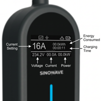 Chargeur EV portable conforme FCC 3,5 kW SAE J1772 16A pour usage domestique compact avec indicateur LED