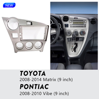 Panneau de voiture de 9 pouces pour TOYOTA Matrix 2008-2014, cadre Radio, Console, adaptateur de lunette, Kit de tableau de bord, couvercle de garniture de plaque de visage