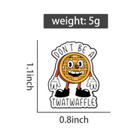 Épinglette en émail avec citation amusante 'Rude Waffle', 'Ne sois pas un Twatwaffle', humour décalé, broche, badge de revers, bijoux, vente en gros