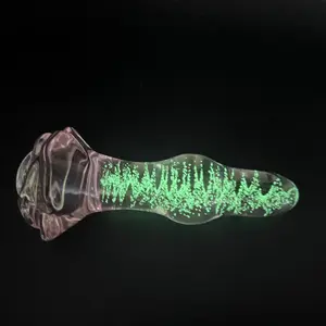 Estimulador de Cristal Luminoso con Forma de Flor, Tapón Anal de Cristal para Adultos - Product Image 2