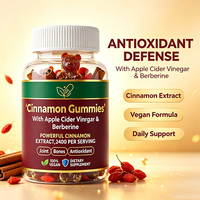 Capsules de cannelle en gros, naturelles et végétaliennes, pour la perte de poids et le métabolisme des glucides, 60 gommes à la cannelle