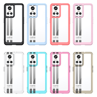 Coque de téléphone transparente colorée pour Realme GT 5 6 étui mobile pliant en acrylique dur pour Realme GT 6T Neo 3 couverture arrière