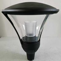 Lampadaire de jardin décoratif en alliage d'aluminium à LED avec contrôle crépusculaire par photocellule, compatible SmartThings, IP65, alimentation CA