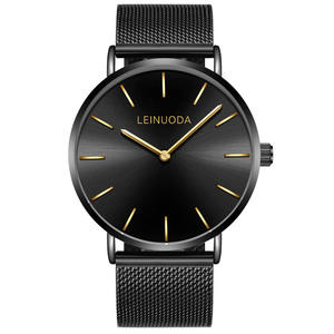 นาฬิกาควอตซ์สำหรับผู้ชายแบบเรียบง่ายและบางใหม่นาฬิกาสำหรับผู้ชายแบบใช้งานได้จริงพร้อมสายเหล็ก - Product Image 2