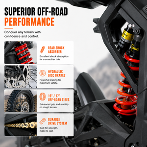 มอเตอร์ไซค์วิบาก SS6 72V ระยะไกล 85 กม. สำหรับผู้ใหญ่ พร้อมสมรรถนะแรงบิดสูง - Product Image 3