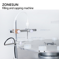 Machine de remplissage et de pressage de bouchons rotative pour tubes à réactifs en plastique, ampoules et petites bouteilles avec pompe magnétique ZONESUN ZS-AFC1C