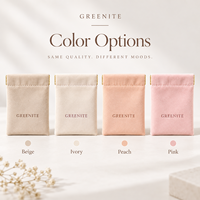 Pochette à bijoux portable de luxe en Greenite personnalisée, sac en coton et lin à cordon pour bagues, boucles d'oreilles, colliers, bracelets, cadeau