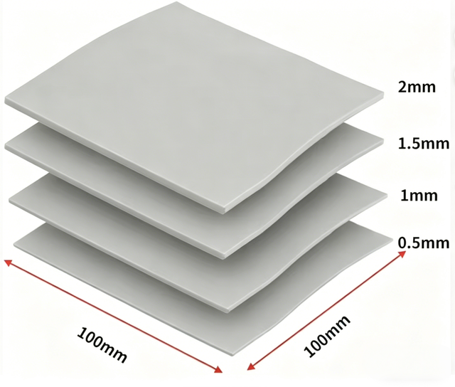 Highly Efficient Thermal Pad 0.5mm 1mm 1.5mm 2mm Thermal Conductivity 14 W/mK Heat Resistant Silicone Thermal Pads