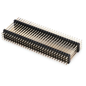 YXY ISO9001认证 0.54 <span class=keywords><strong>2</strong></span> 1.0 0.8 <span class=keywords><strong>3</strong></span>.96 5.08 1.27 公头单排双排定制直式180度THT DIP型连接器引脚 - Product Image 1