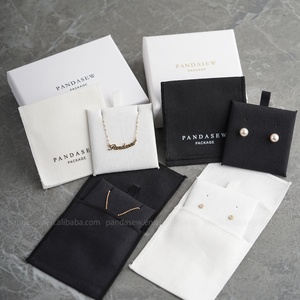 กระเป๋าผ้าฝ้ายลายก้างปลา PandaSew พร้อมแผ่นรองสำหรับใส่สร้อยคอ กำไล แหวน จี้ และเครื่องประดับอื่นๆ - Product Image 6