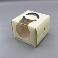 Boîtes d'emballage pour gâteaux en carton de qualité alimentaire, impression personnalisée, estampage à chaud, fenêtre transparente scintillante, boîtes cadeaux portables pour pâtisseries