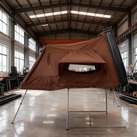 Tente de toit rigide WhisperGarden pour véhicule compact, 4 personnes, grande taille, premium, fond imperméable 2000-3000mm, montage rapide
