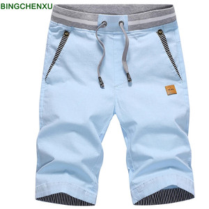 Pantaloncini da uomo in lino più nuovi pantaloncini estivi Casual da uomo in cotone alla moda da uomo - Product Image 6