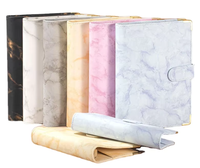 Haute qualité personnalisé A5 A6 marbre Budget liant mignon anneau en aluminium et Journal en spirale pour l'écriture scolaire Durable élégant