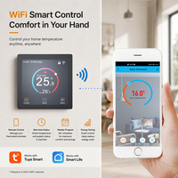 Termostato Inteligente para el Hogar con Pantalla Táctil TFT, Termostato de Calefacción para Calderas de Agua Eléctricas y de Gas, Piezas para Sistemas HVAC