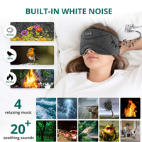Casque de Sommeil Intelligent Bluetooth avec Haut-Parleurs Ultra-Mince pour Dormeur Latéral, Masque de Sommeil Intelligent avec Sons Apaisants et Bruit Blanc