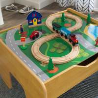 Table d'activités Montessori pour la maternelle et la garderie, avec espace de rangement supérieur pour blocs de construction, idéale pour les crèches et les jardins d'enfants