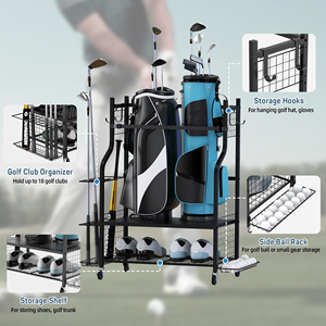 Soporte Grande para Bolsas de Golf, Estante para Accesorios, Almacenamiento de Pelotas, Soporte para Guardar Bolsas de Golf en el Garaje - Product Image 3