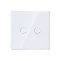 Touchmi 2.5D曲面面板2组欧洲供电图雅Wifi智能家居触摸传感器开关Wifi智能开关