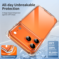Coque de protection transparente anti-jaunissement antichoc ATB personnalisée pour iPhone 18 17 16 15 Pro Max – Étui de téléphone antichoc de haute qualité