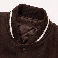 Veste bomber décontractée pour homme avec logo personnalisé, impression streetwear, broderie, rayures contrastées, col montant, service OEM