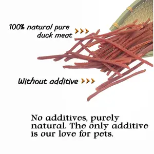 OEM 100% Natural High-Protein Teeth Cleaning Stick Hot Selling Dog Treats Pure Meat Shred Duck Meat Sticks No Additives